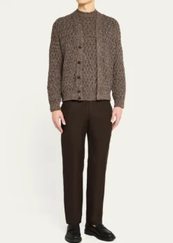 Loro PianaMen's Harper Flat-Front Trousers