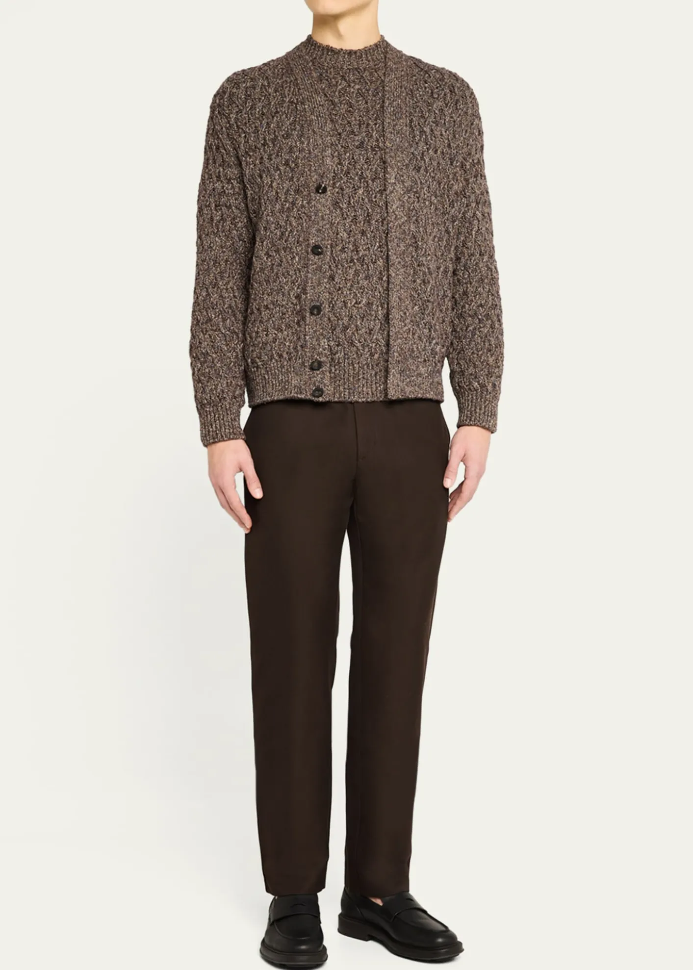Loro PianaMen's Harper Flat-Front Trousers