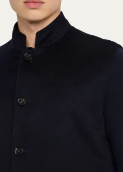 Loro PianaMen's Henley Cashmere Water-Repellent Vest