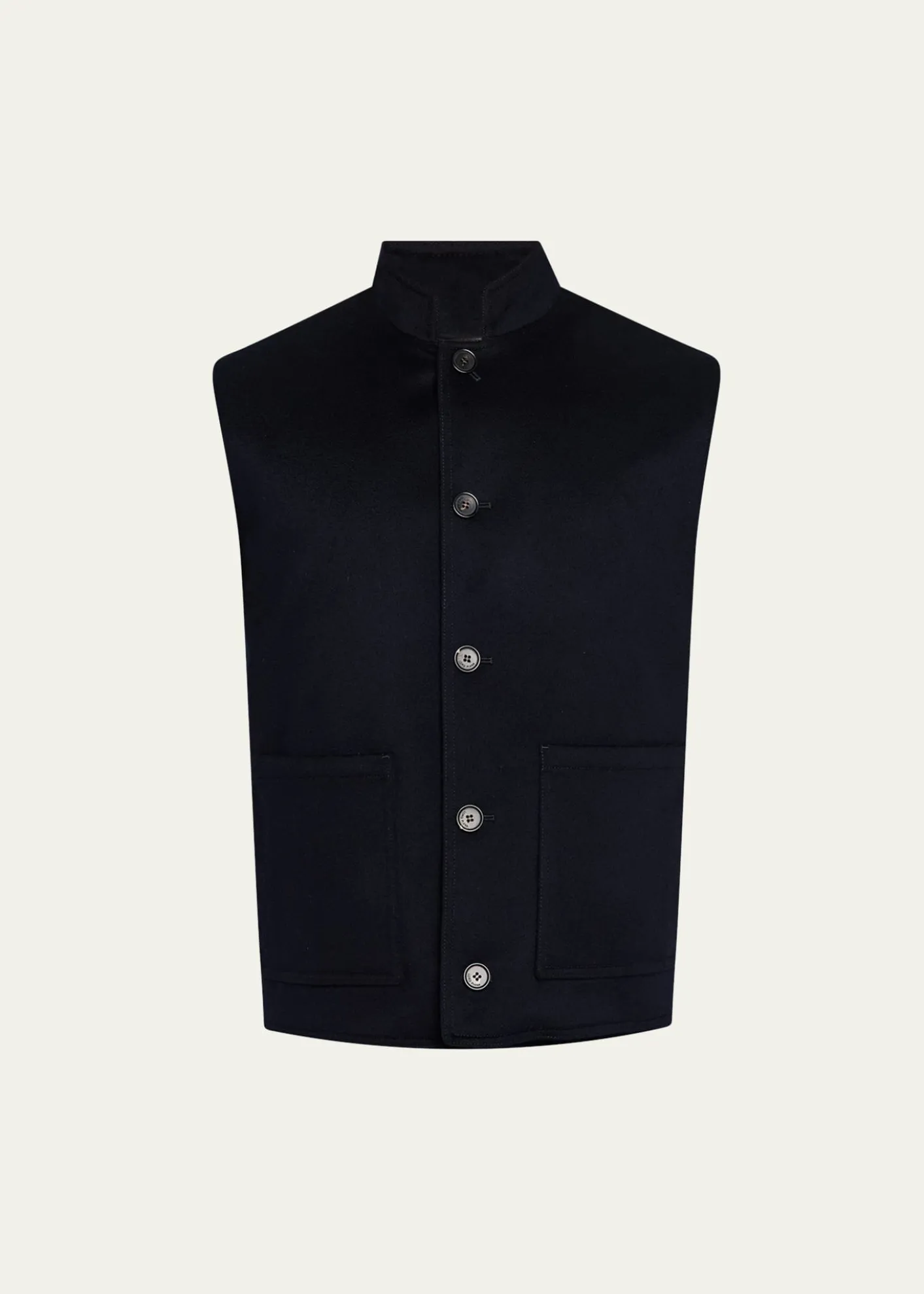 Loro PianaMen's Henley Cashmere Water-Repellent Vest