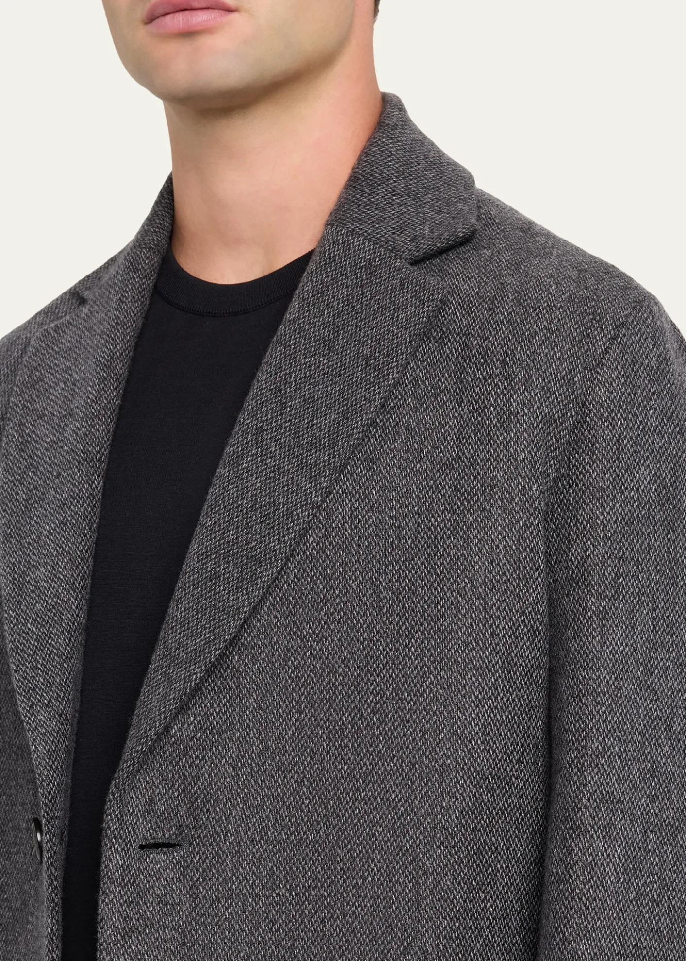 Loro PianaMen's John Cashmere and Linen Single-Breasted Overcoat