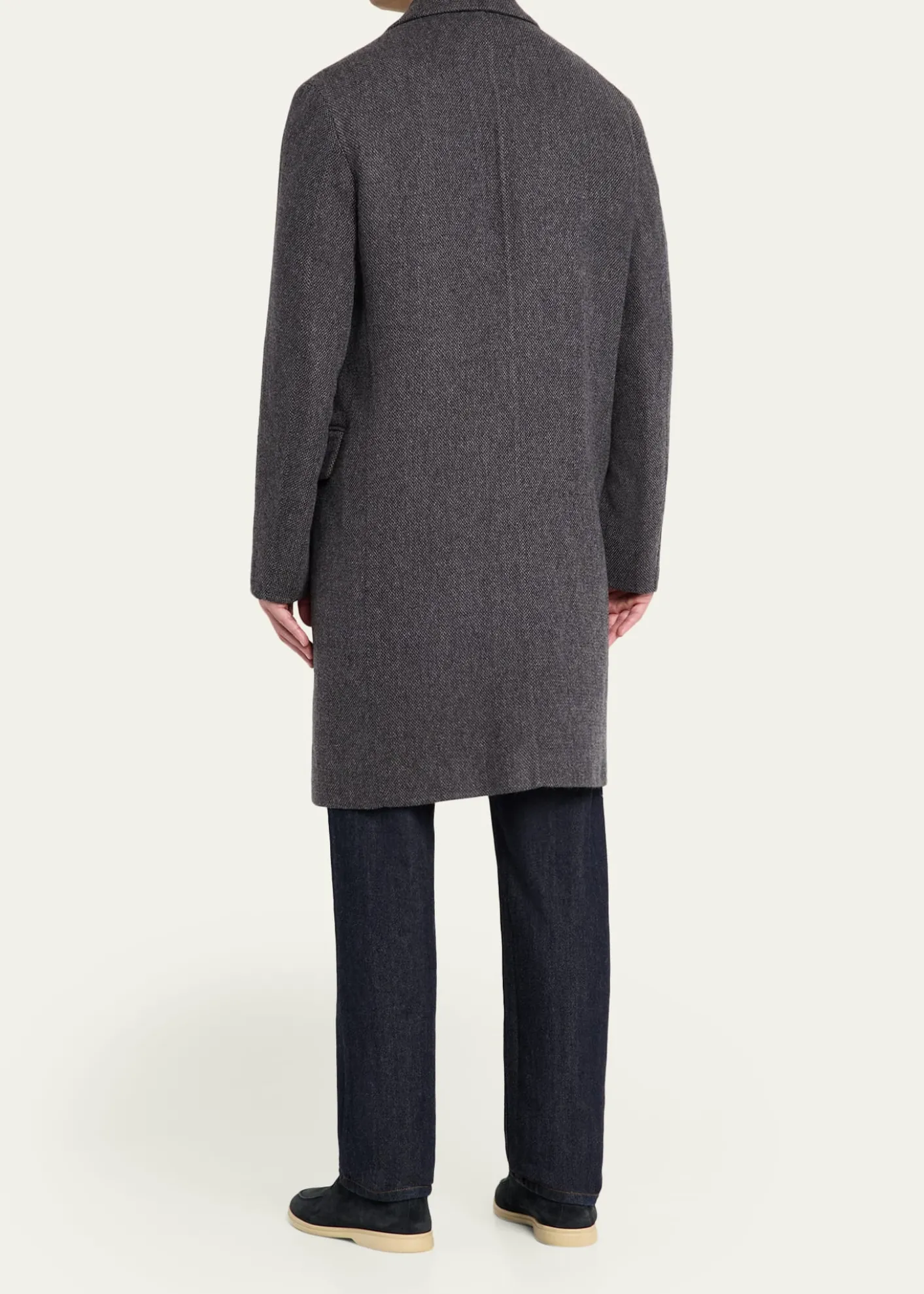 Loro PianaMen's John Cashmere and Linen Single-Breasted Overcoat