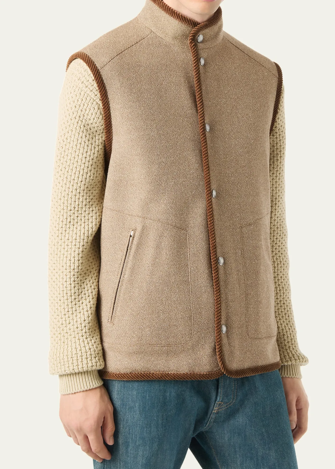 Loro PianaMen's Kelvin Cashmere, Virgin Wool and Silk Vest