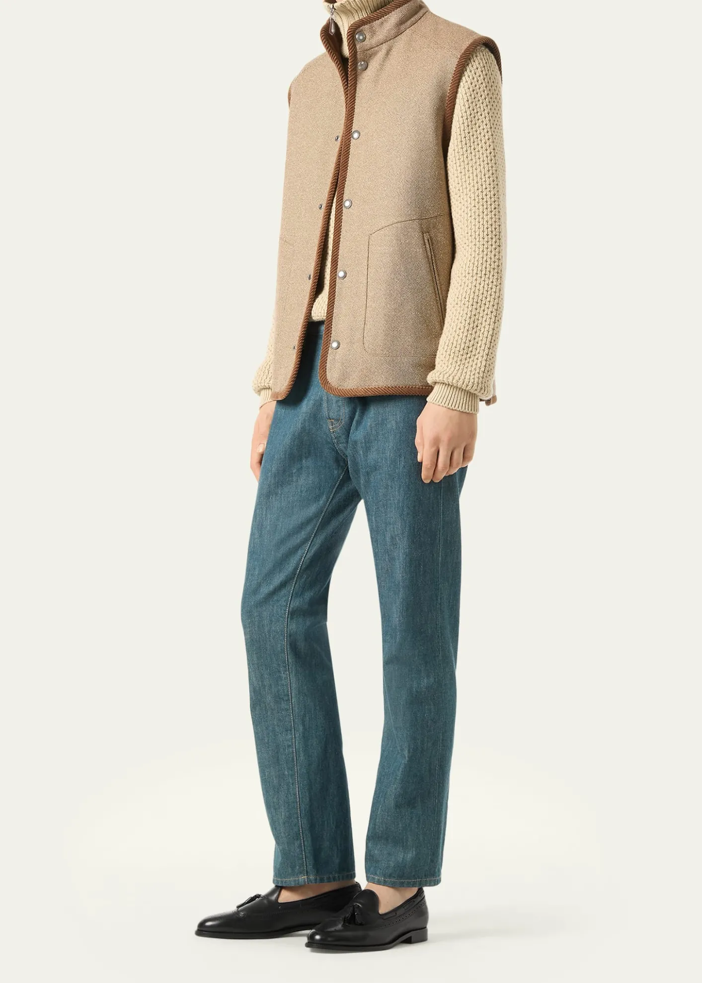 Loro PianaMen's Kelvin Cashmere, Virgin Wool and Silk Vest