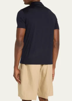 Loro PianaMen's Kim Wool Jersey Polo Shirt
