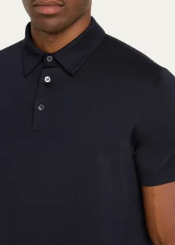 Loro PianaMen's Kim Wool Jersey Polo Shirt