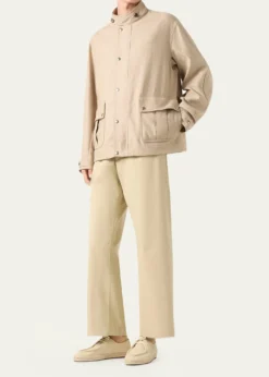 Loro PianaMen's Kody Linen Flap-Pocket Blouson