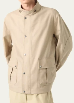Loro PianaMen's Kody Linen Flap-Pocket Blouson