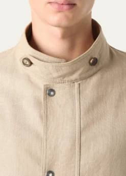 Loro PianaMen's Kody Linen Flap-Pocket Blouson