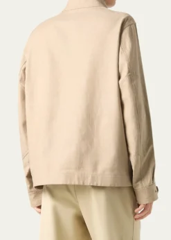 Loro PianaMen's Kody Linen Flap-Pocket Blouson