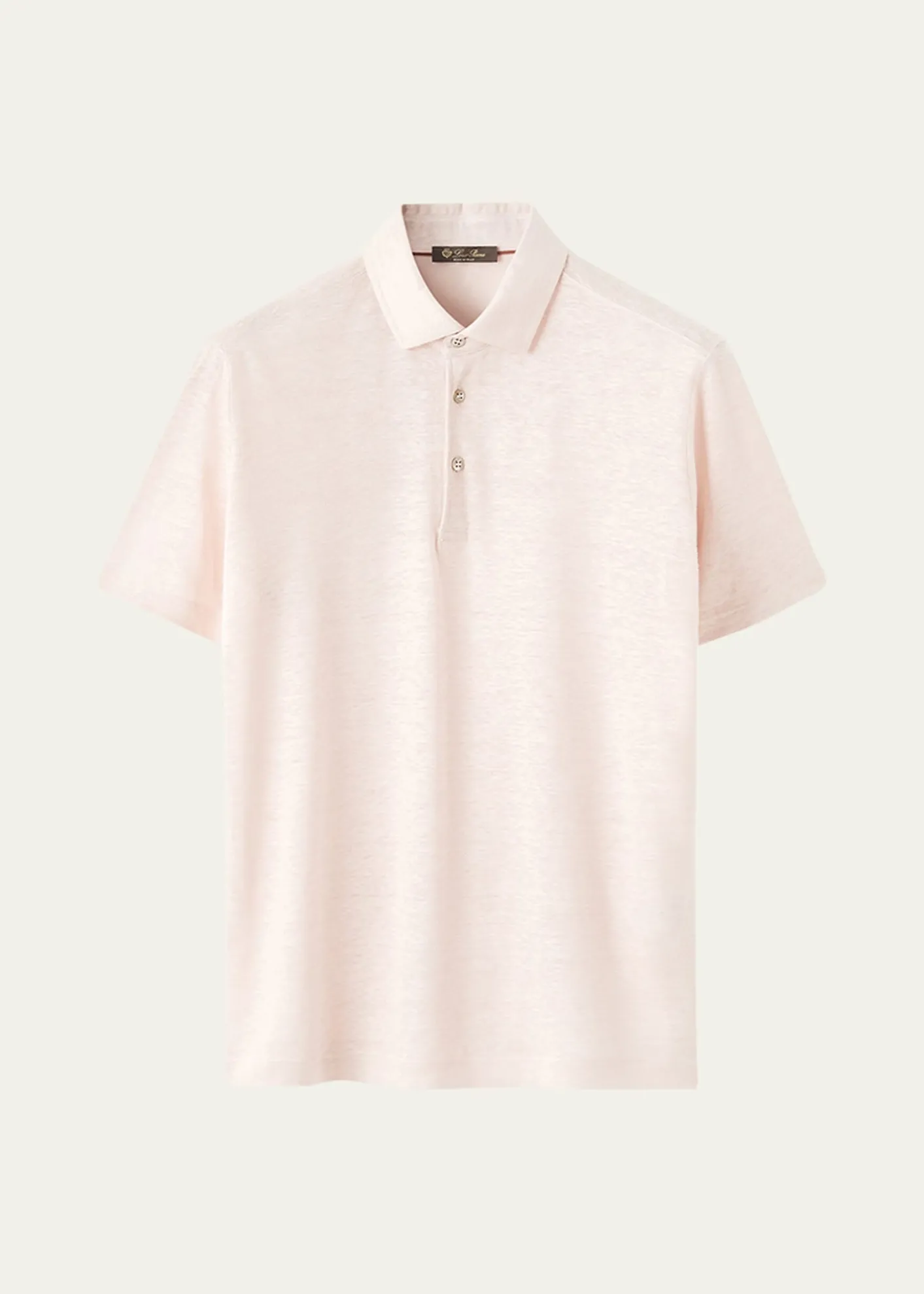 Loro PianaMen's Linen Jersey Dublon Polo Shirt