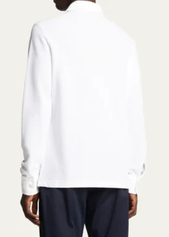 Loro PianaMen's Long-Sleeve Pique Polo Shirt