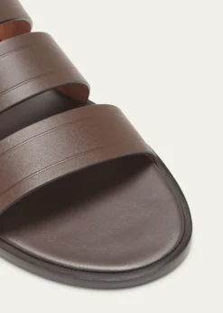 Loro PianaMen's Naha Seawalk Leather Slide Sandals