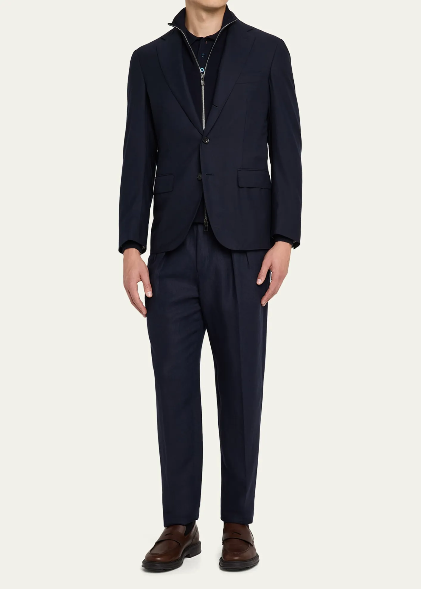 Loro PianaMen's New Order Sport Coat with Zipped Bib