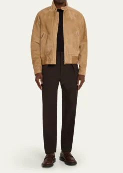 Loro PianaMen's Novak Suede Bomber Jacket