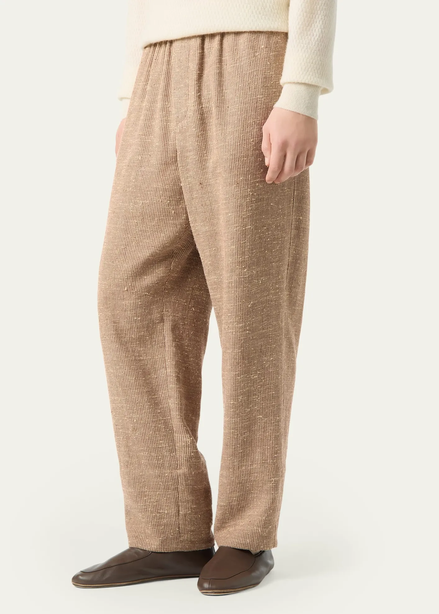 Loro PianaMen's Orlando Linen and Silk Stretch Trousers