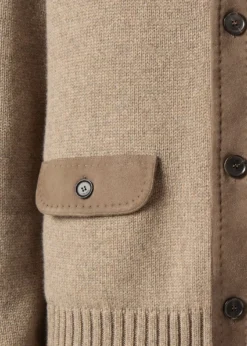 Loro PianaMen's Parksville Suede-Trim Baby Cashmere Bomber Jacket