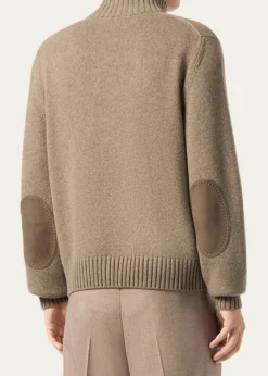 Loro PianaMen's Parksville Suede-Trim Baby Cashmere Bomber Jacket
