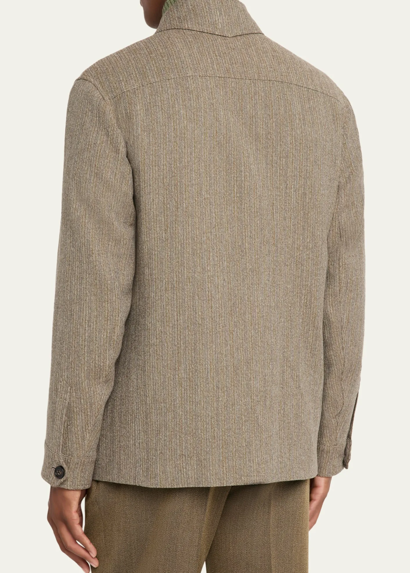 Loro PianaMen's Piers Linen and Virgin Wool Field Jacket