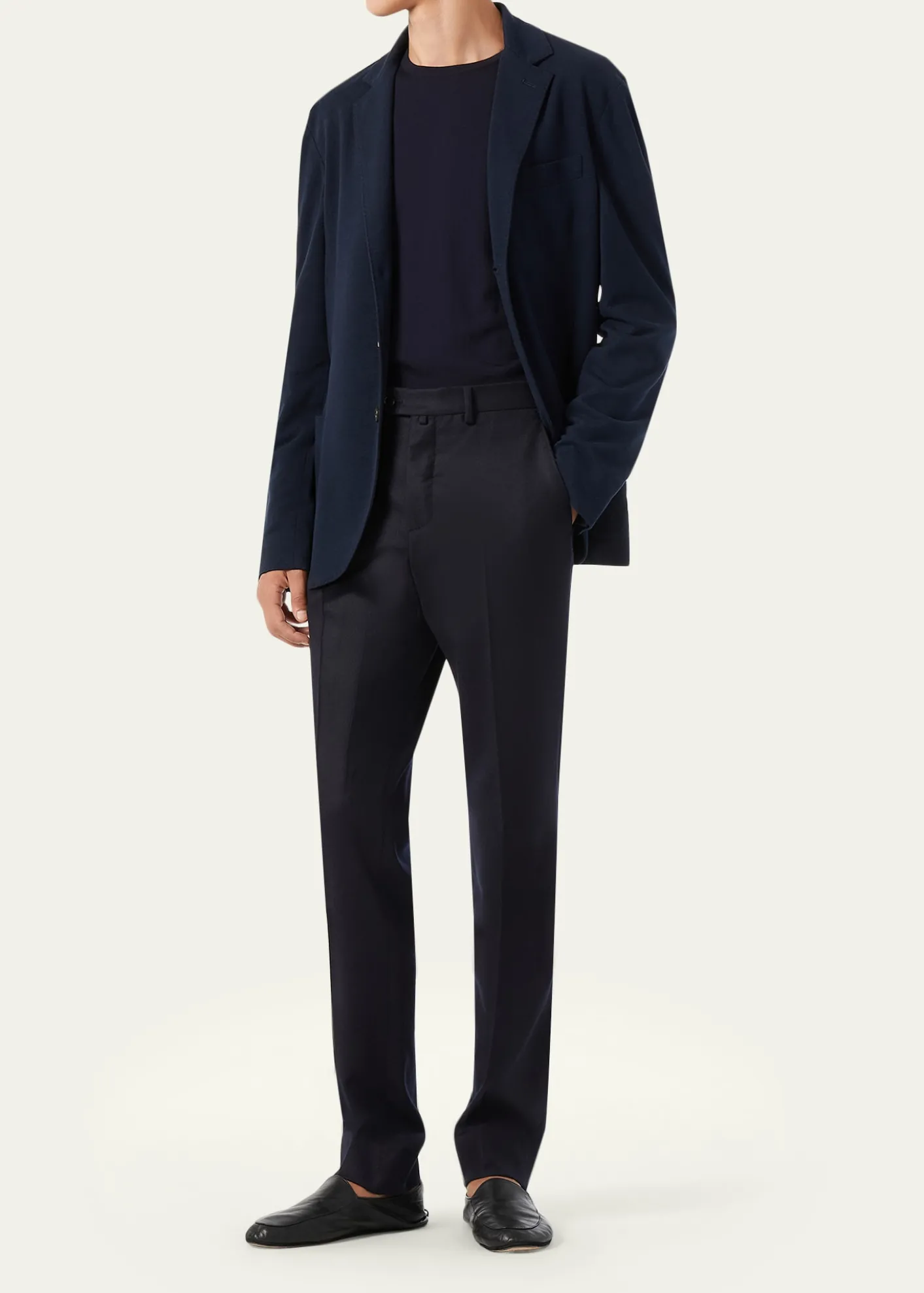 Loro PianaMen's Pique Single-Breasted Sweater Jacket