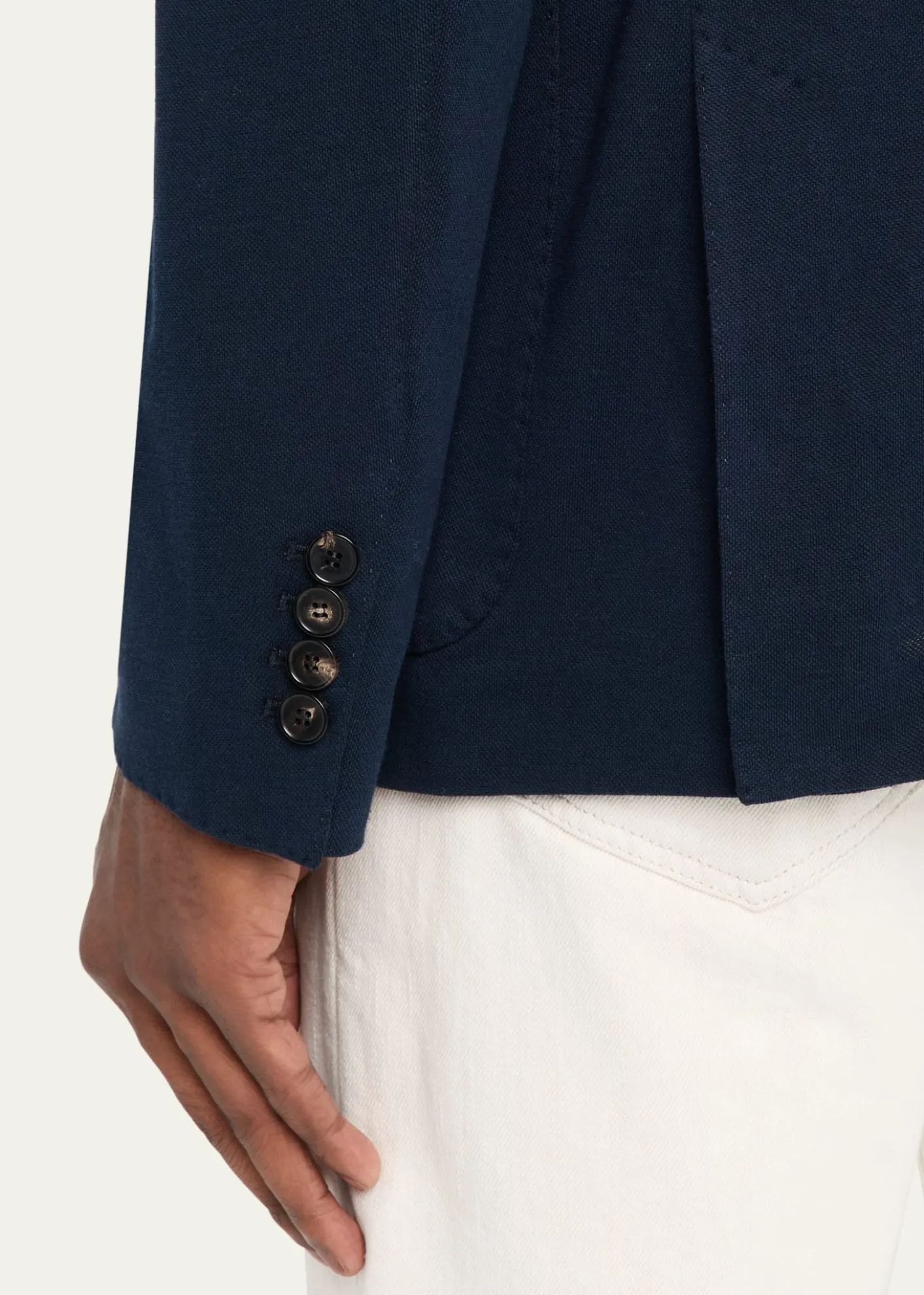 Loro PianaMen's Pique Single-Breasted Sweater Jacket