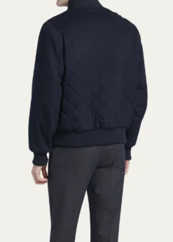 Loro PianaMen's Reversible Quilted Cashmere Bomber Jacket
