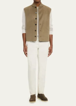 Loro PianaMen's Rik Double-Faced Cashmere Vest