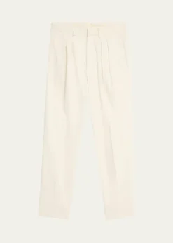 Loro PianaMen's Ruben Pleated Trousers