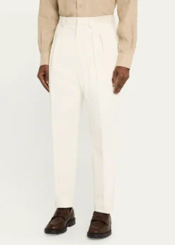 Loro PianaMen's Ruben Pleated Trousers