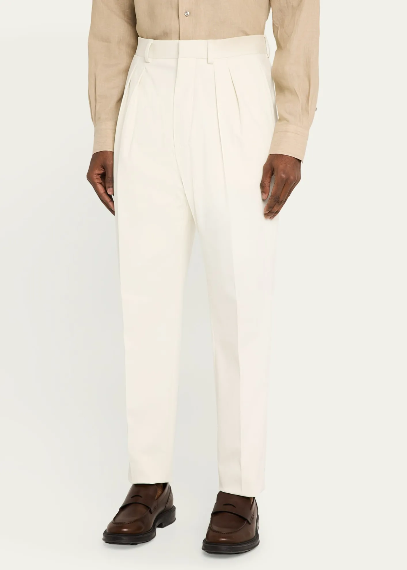 Loro PianaMen's Ruben Pleated Trousers