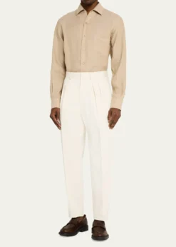 Loro PianaMen's Ruben Pleated Trousers