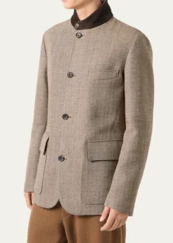 Loro PianaMen's Silk Tweed Roadster Jacket