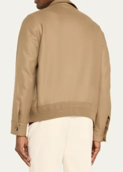 Loro PianaMen's Spagna Double-Face Wool Bomber Jacket