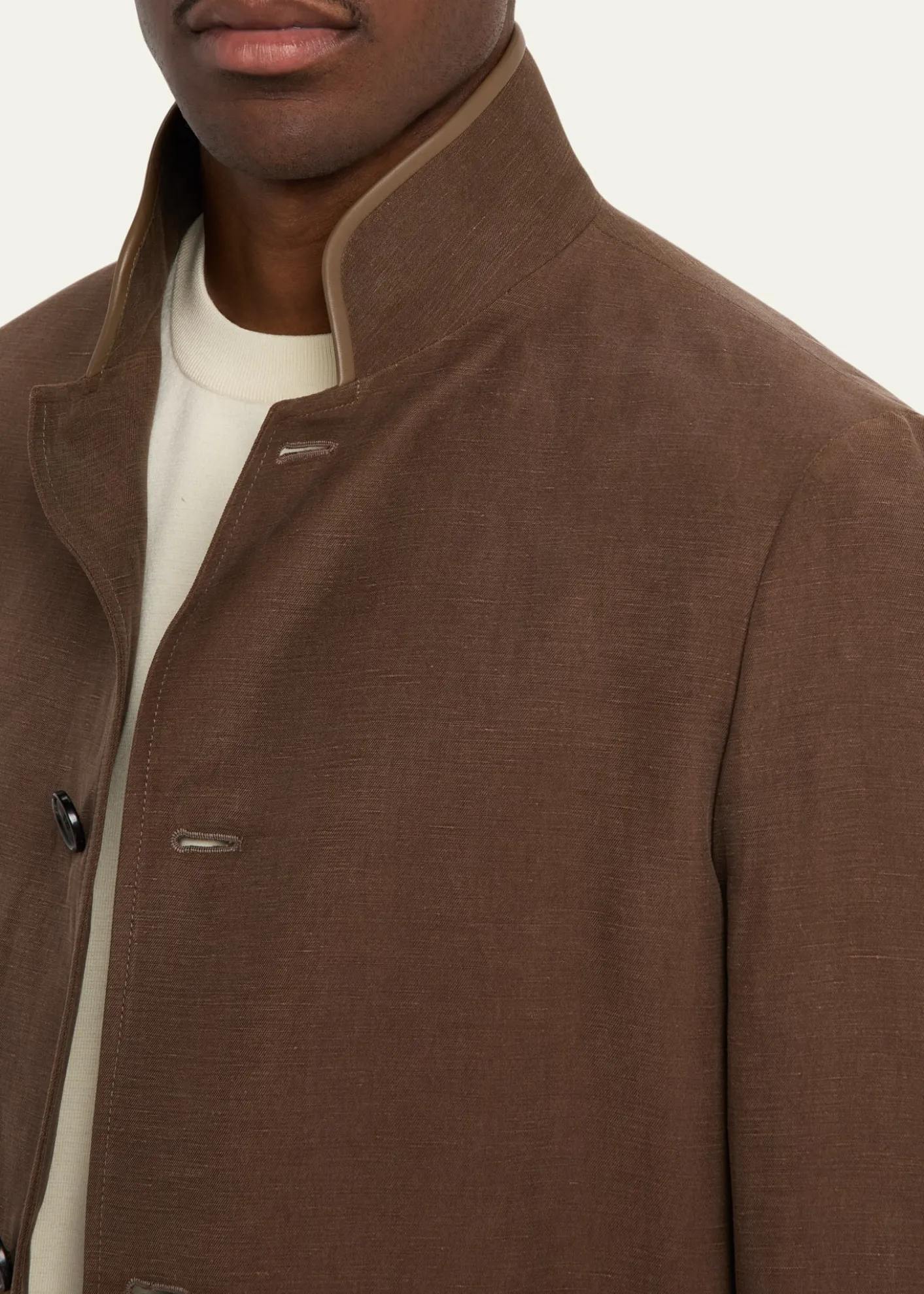 Loro PianaMen's Spagna Linen and Silk Single-Breasted Jacket