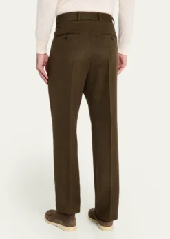 Loro PianaMen's Stafford Virgin Wool and Cashmere Pleated Pants