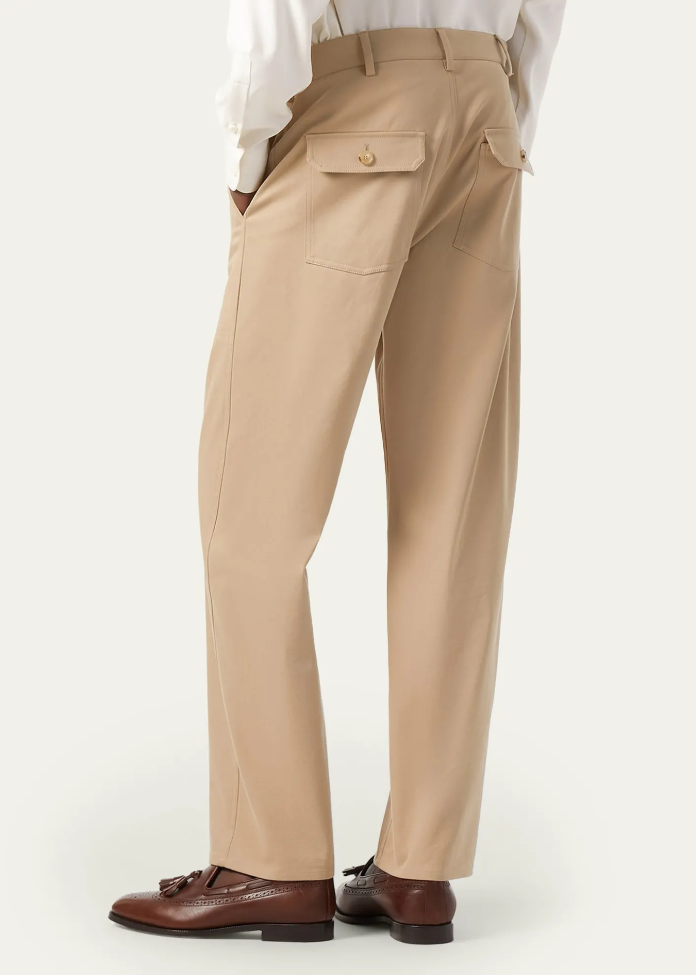 Loro PianaMen's Stretch Cotton Dustin Trouser Pants