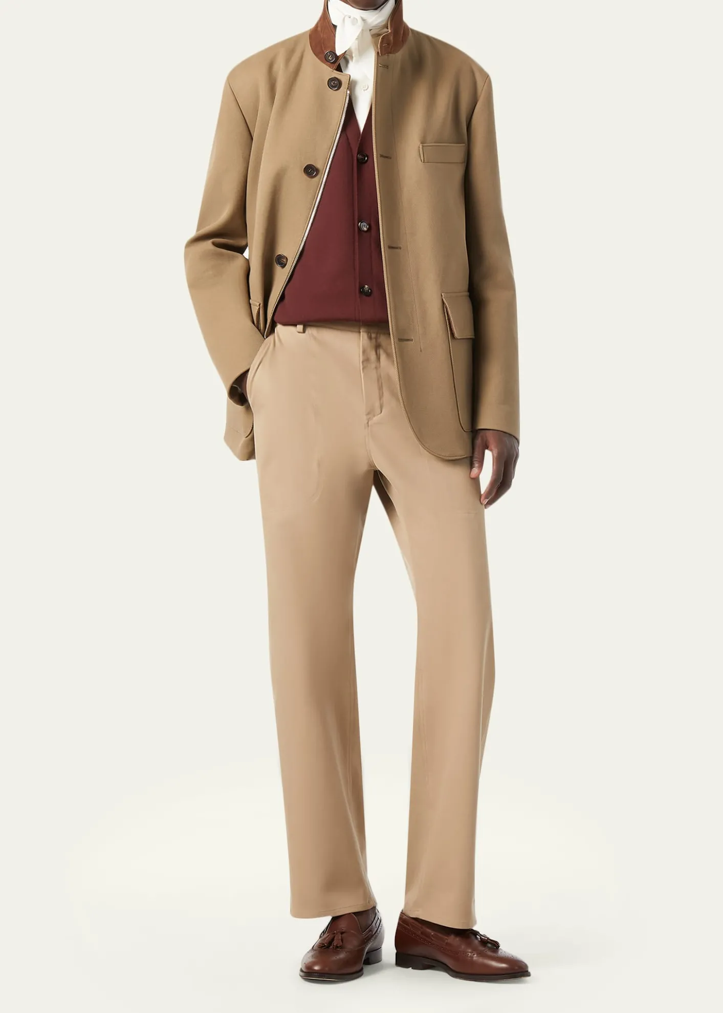 Loro PianaMen's Stretch Cotton Dustin Trouser Pants