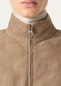 Loro PianaMen's Suede Bomber Jacket