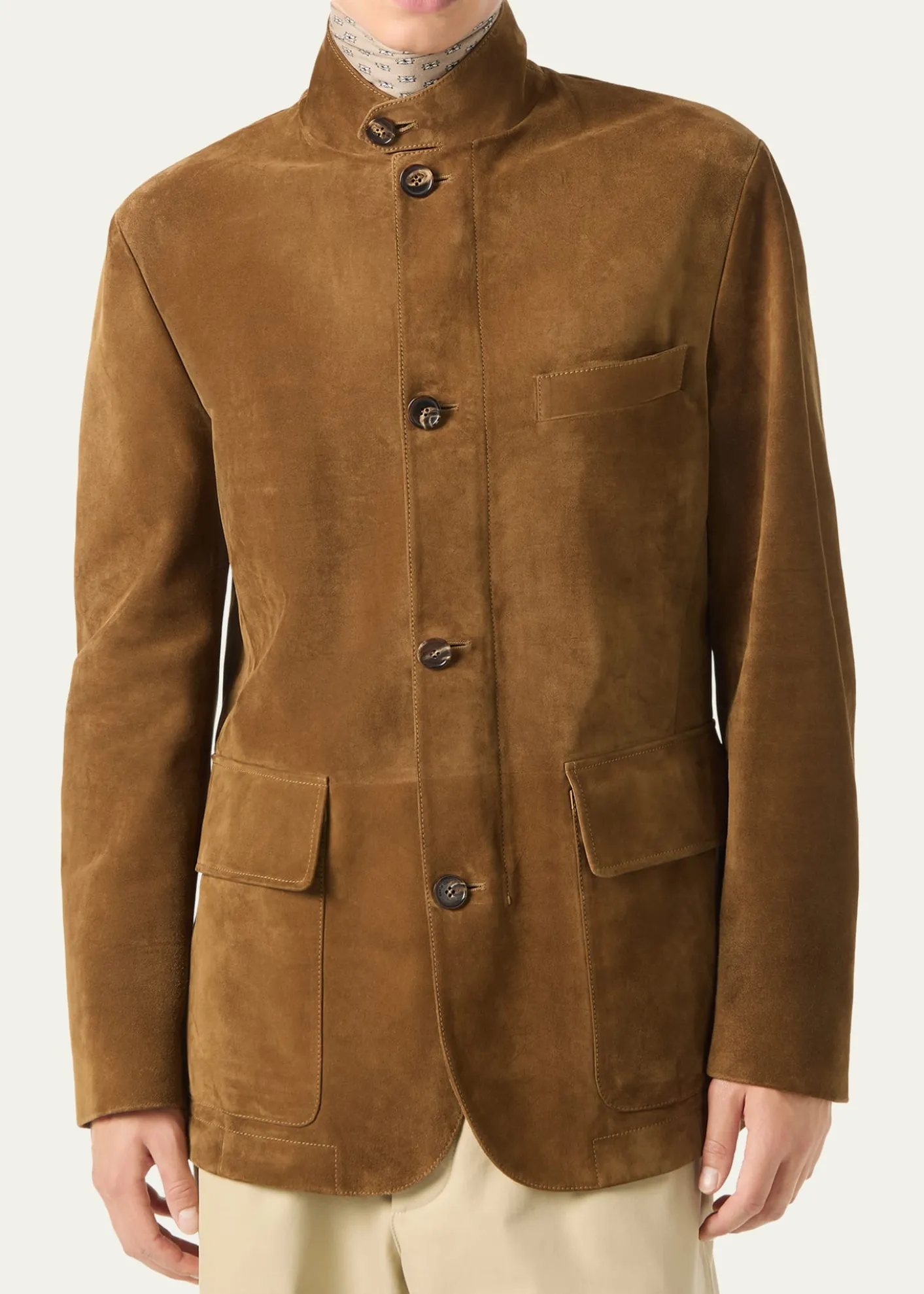 Loro PianaMen's Suede Roadster Jacket
