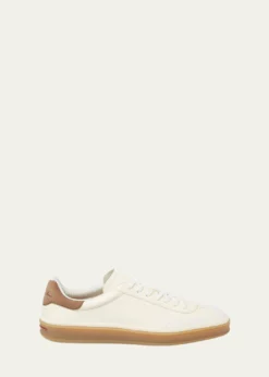 Loro PianaMen's Tennis Walk Leather Low-Top Sneakers