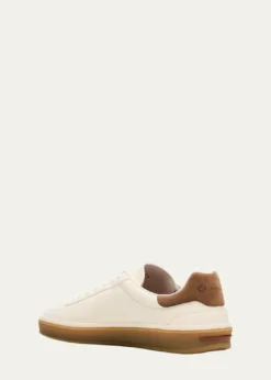 Loro PianaMen's Tennis Walk Mixed Leather Sneakers