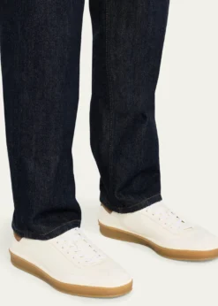 Loro PianaMen's Tennis Walk Mixed Leather Sneakers