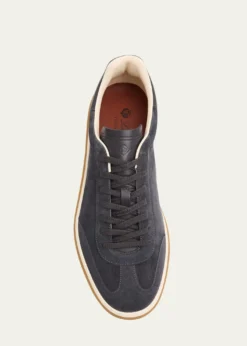 Loro PianaMen's Tennis Walk Suede Low-Top Sneakers