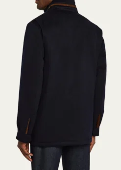 Loro PianaMen's Traveller Cashmere Full-Zip Field Jacket