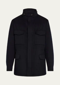 Loro PianaMen's Traveller Cashmere Full-Zip Field Jacket