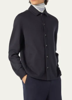 Loro PianaMen's Whitney Cotton and Cashmere Fleece Overshirt