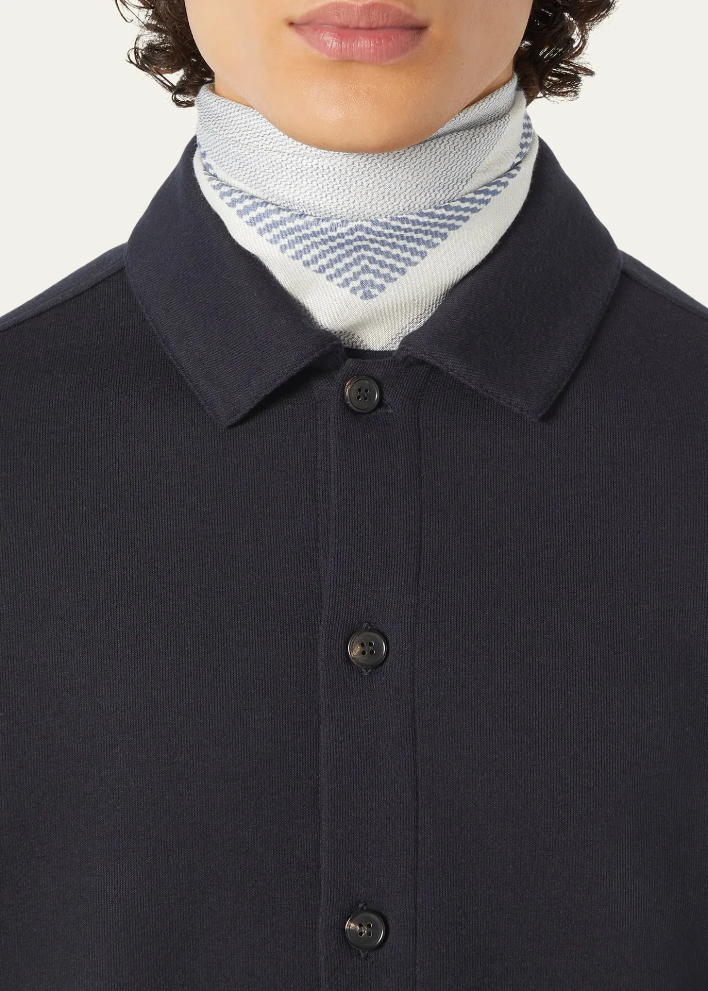 Loro PianaMen's Whitney Cotton and Cashmere Fleece Overshirt