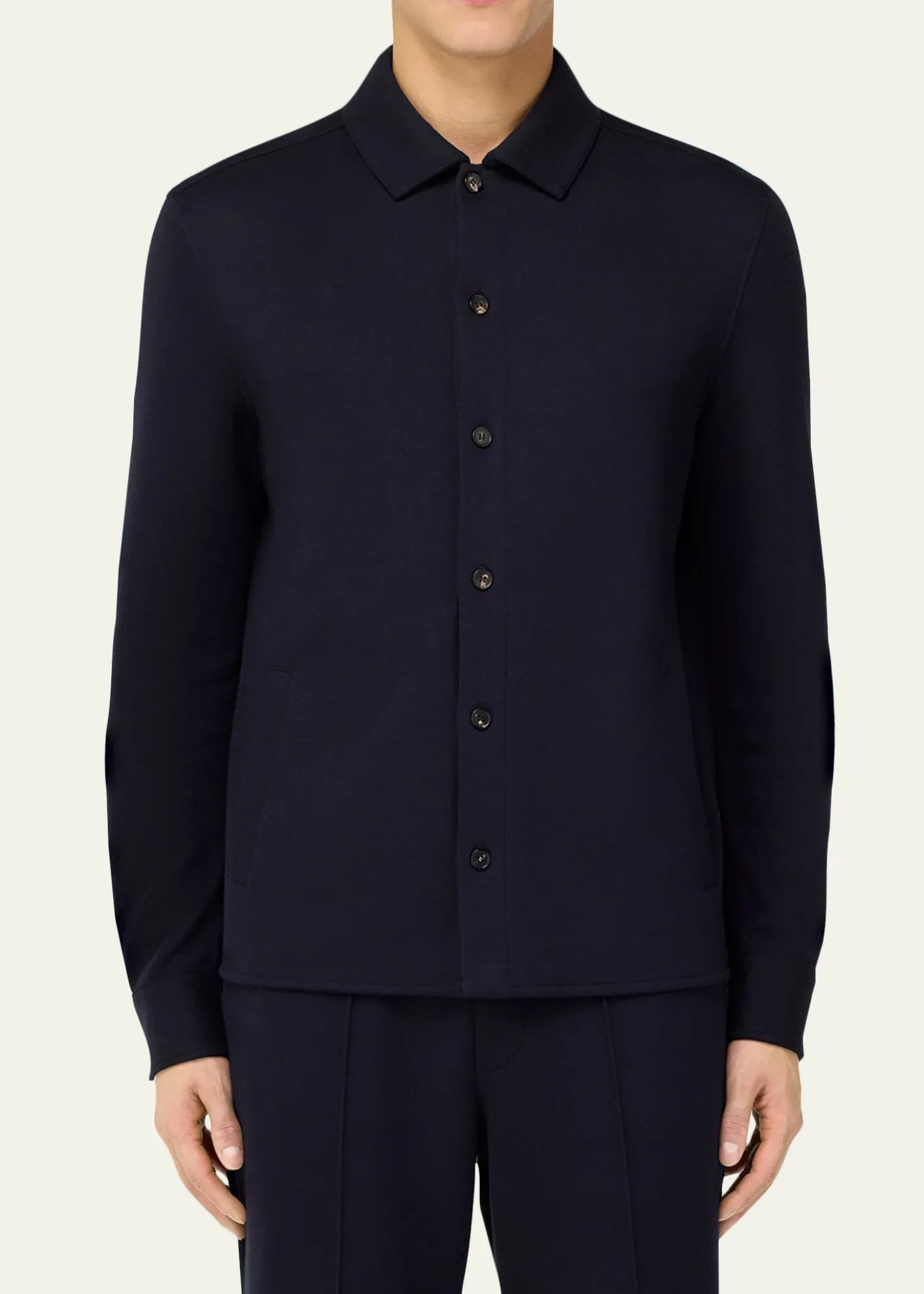 Loro PianaMen's Whitney Cotton and Cashmere Fleece Overshirt