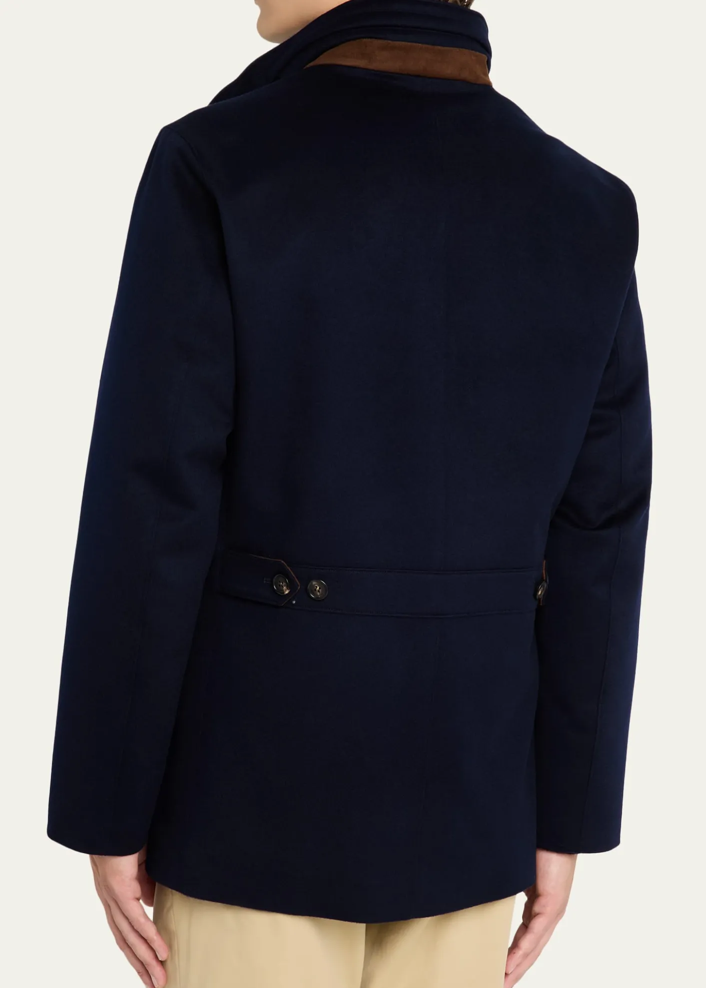 Loro PianaMen's Winter Voyager Baby Cashmere Caban Jacket