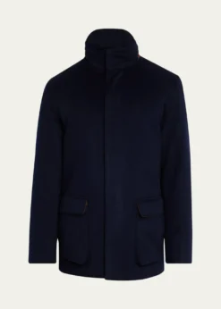Loro PianaMen's Winter Voyager Baby Cashmere Caban Jacket
